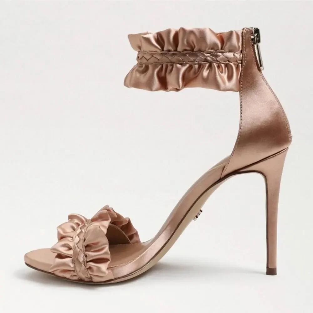 Sam Edelman Sawyer Rosa Satin Heels Size 8